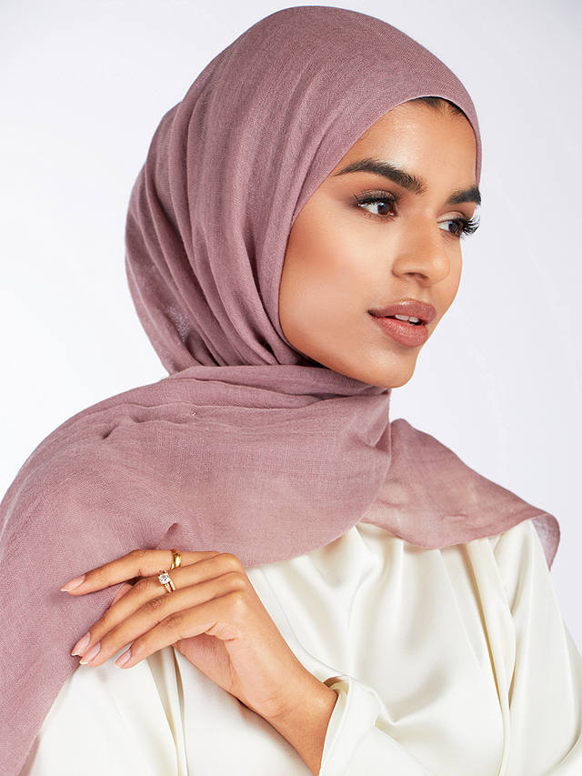 Aab Premium Soft Wool Hijab, Mauve
