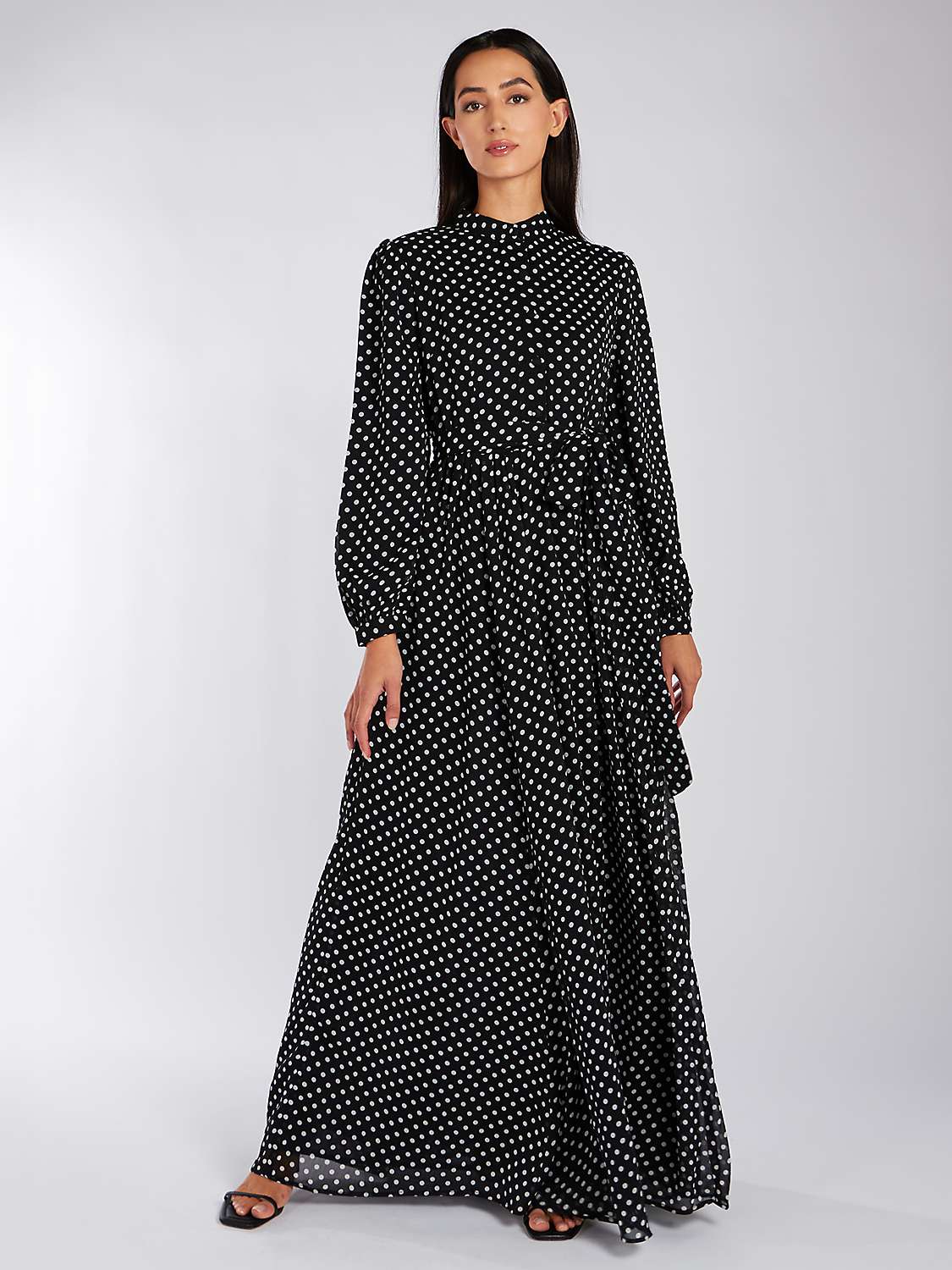 Buy Aab Classic Polka Maxi Dress, Black Online at johnlewis.com