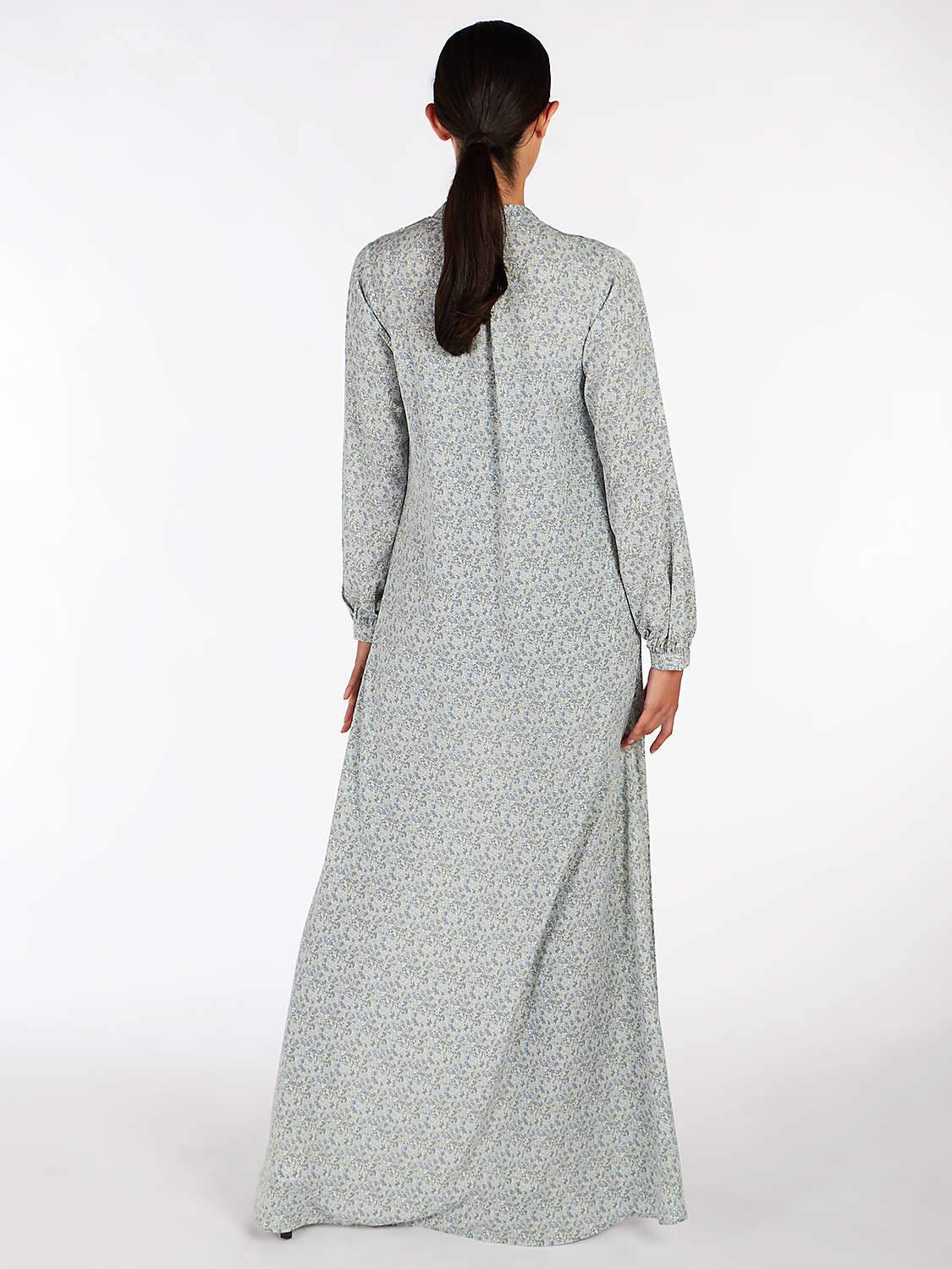 Buy Aab Soft Print Rea Maxi Dress, Grey/Yellow Online at johnlewis.com