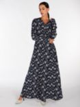 Aab Classic Polka Maxi Dress, Dark Navy/White