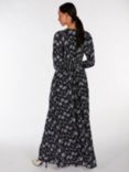 Aab Classic Polka Maxi Dress, Dark Navy/White