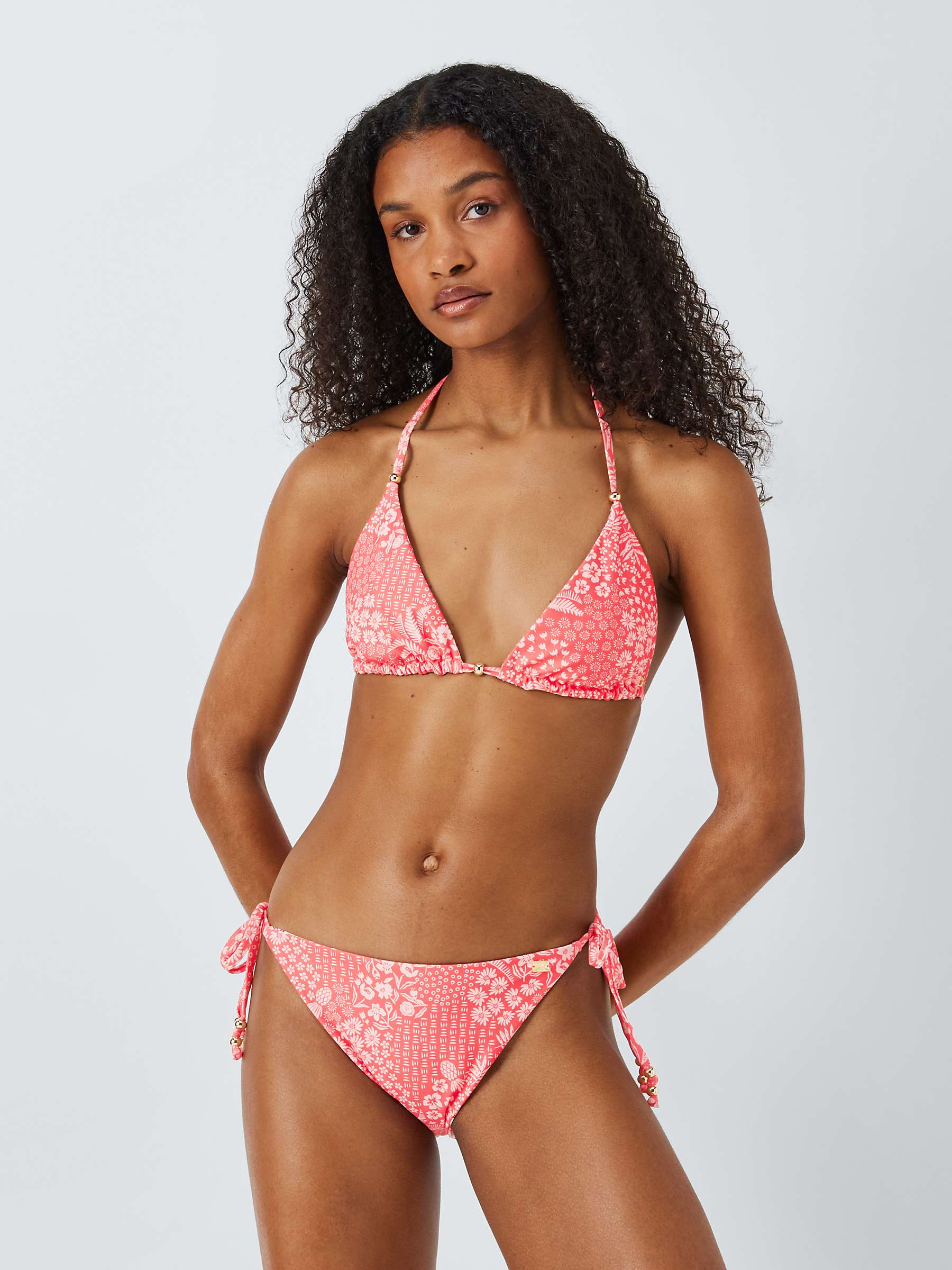 Buy AND/OR Tropical Patchwork Bikini Bottoms, Pink Online at johnlewis.com