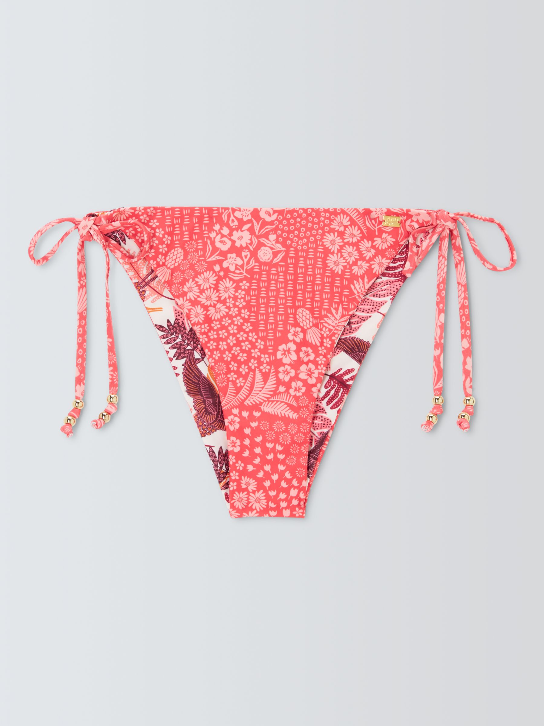 AND/OR Tropical Patchwork Bikini Bottoms, Pink, 14