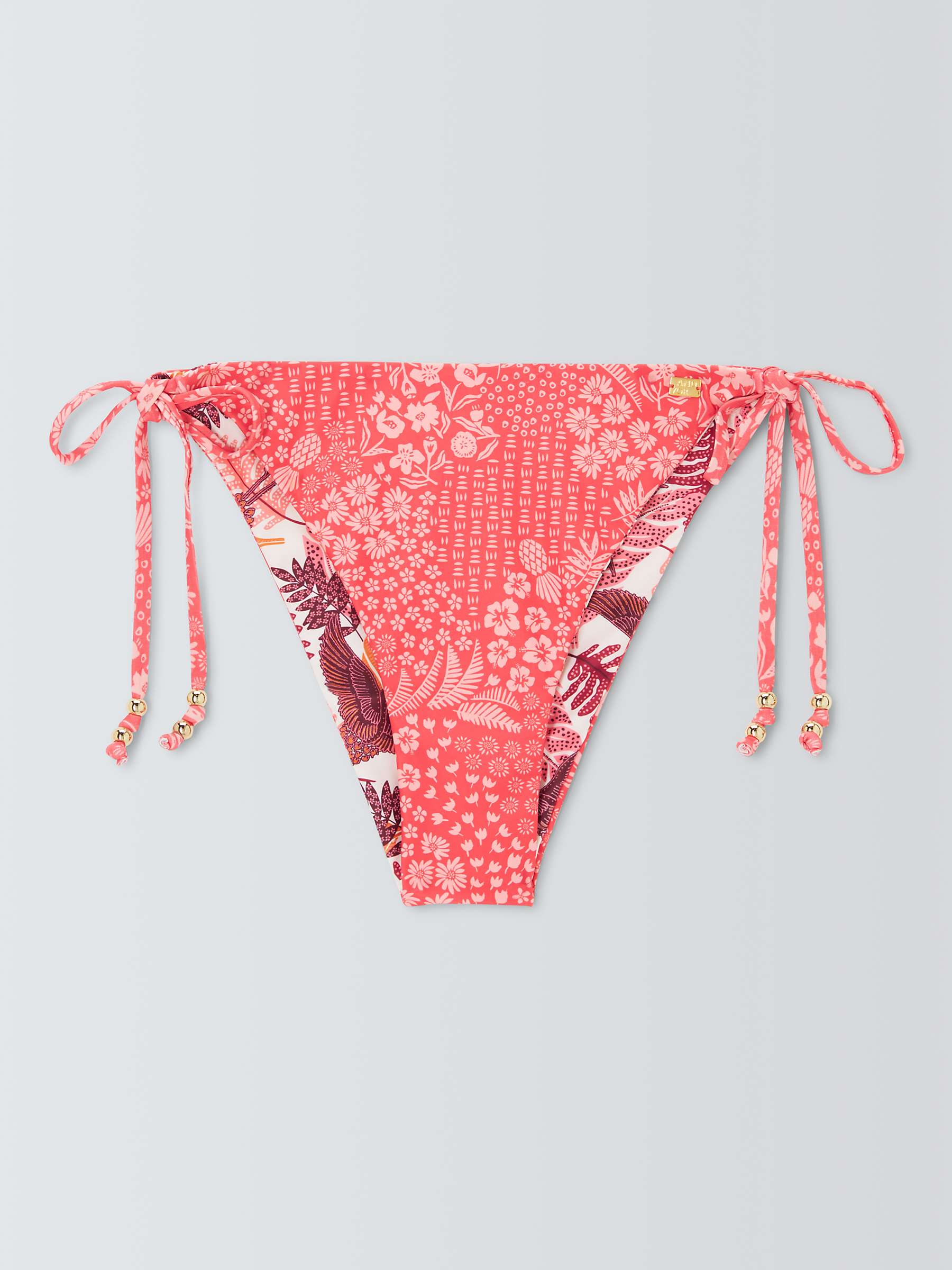 Buy AND/OR Tropical Patchwork Bikini Bottoms, Pink Online at johnlewis.com