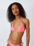 AND/OR Tropical Patchwork Triangle Bikini Top, Pink