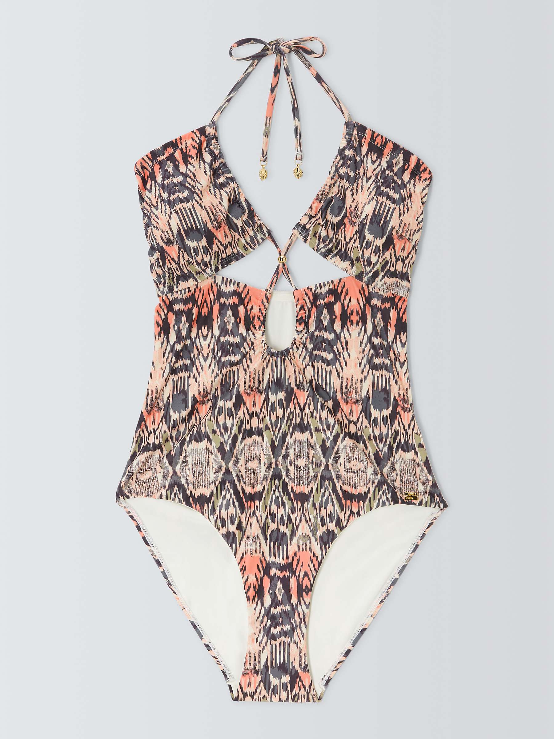 Buy AND/OR Desert Ikat Halterneck Swimsuit, Multi Online at johnlewis.com