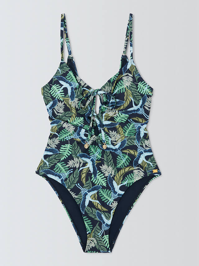 AND/OR Botanical Print Swimsuit, Navy/Multi