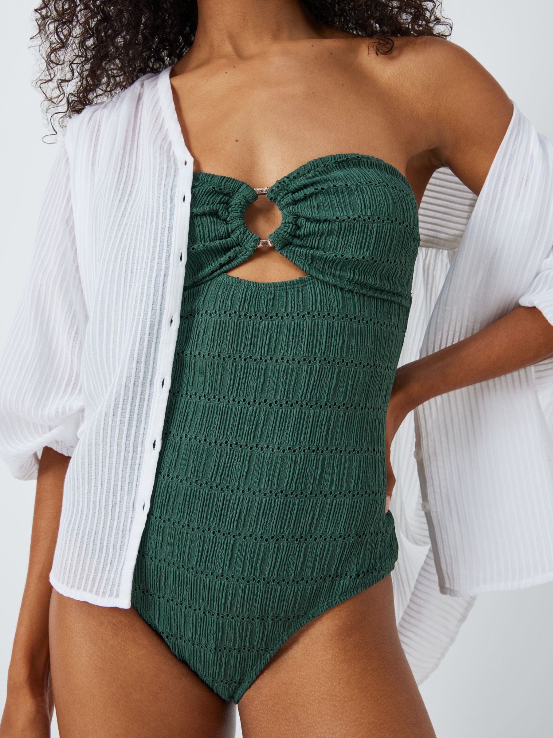 AND/OR Bali Crochet Swimsuit, Green, 18