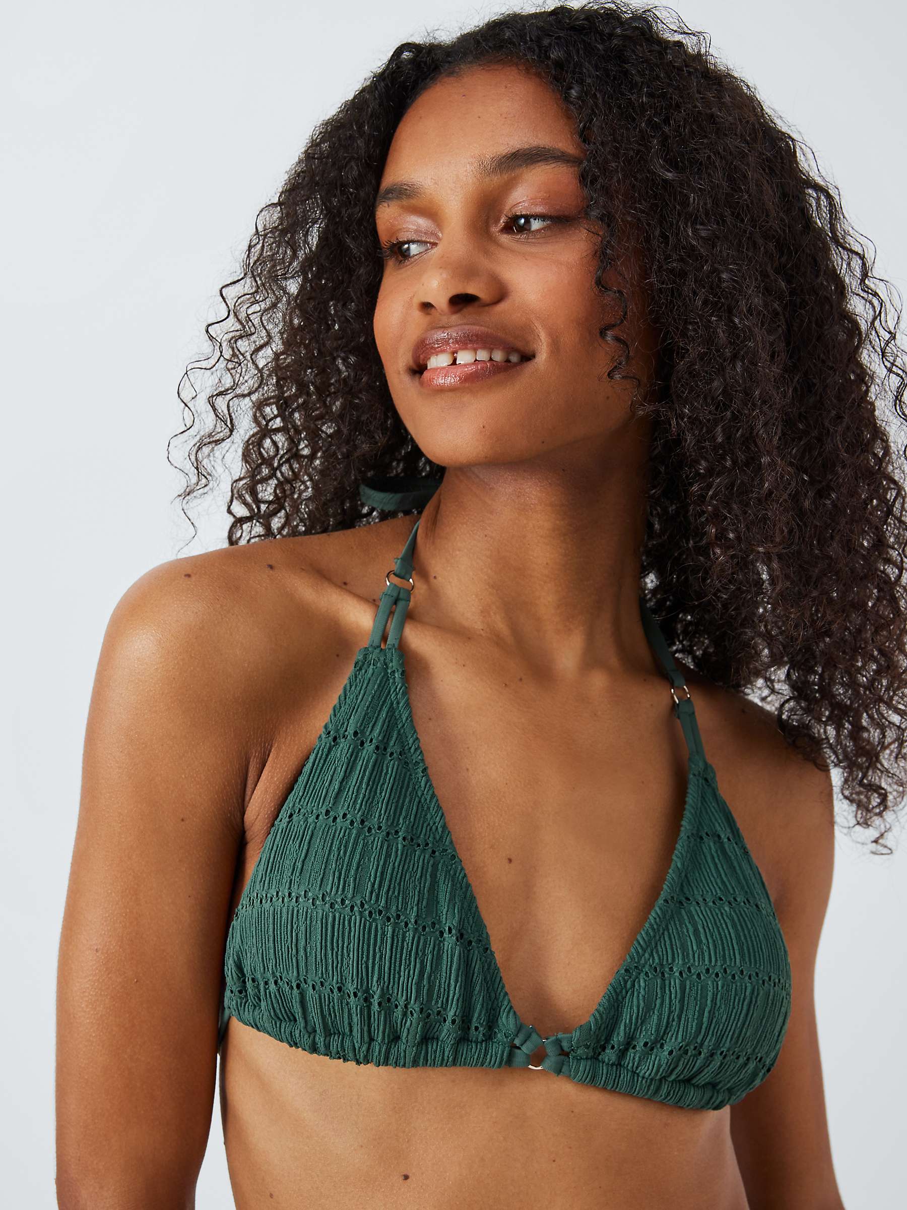 Buy AND/OR Bali Crochet Traingle Bikini Top, Green Online at johnlewis.com