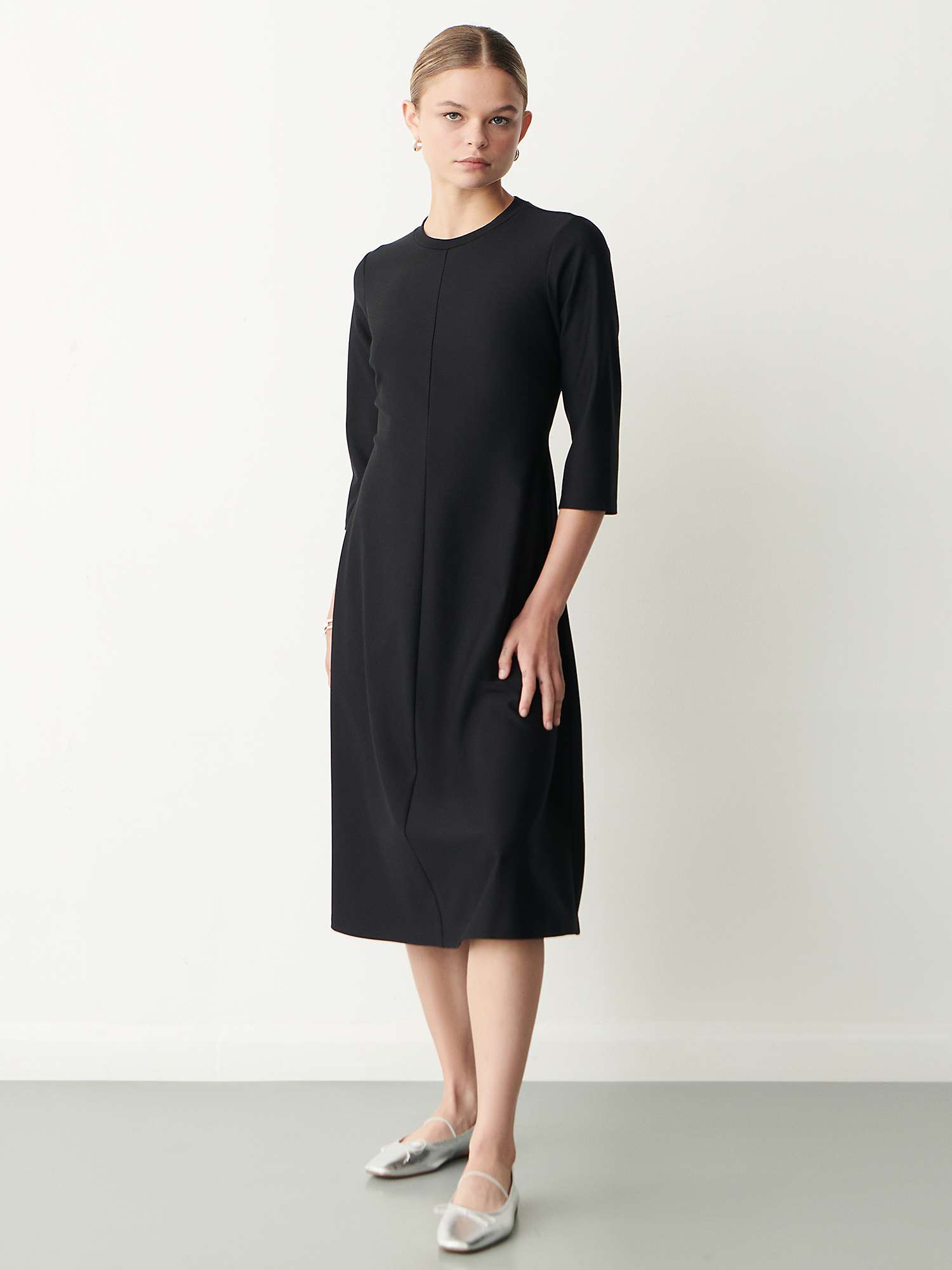 Finery Hazel Midi Dress, Black at John Lewis & Partners