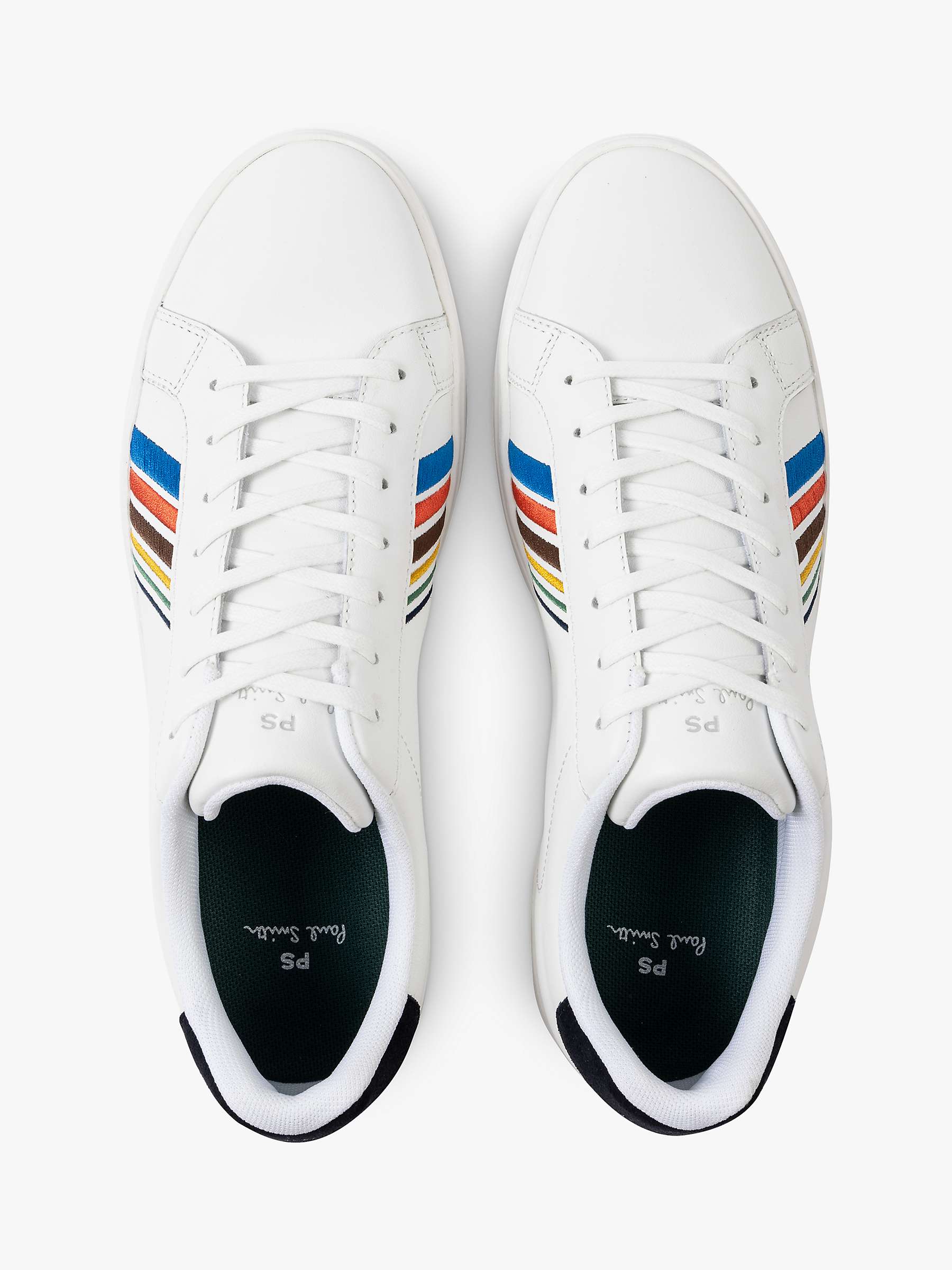 Buy Paul Smith Rex Embroidery Shoes, White/Multi Online at johnlewis.com