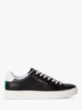Paul Smith Rex Tape Detail Low Top Leather Trainers, Black, Black