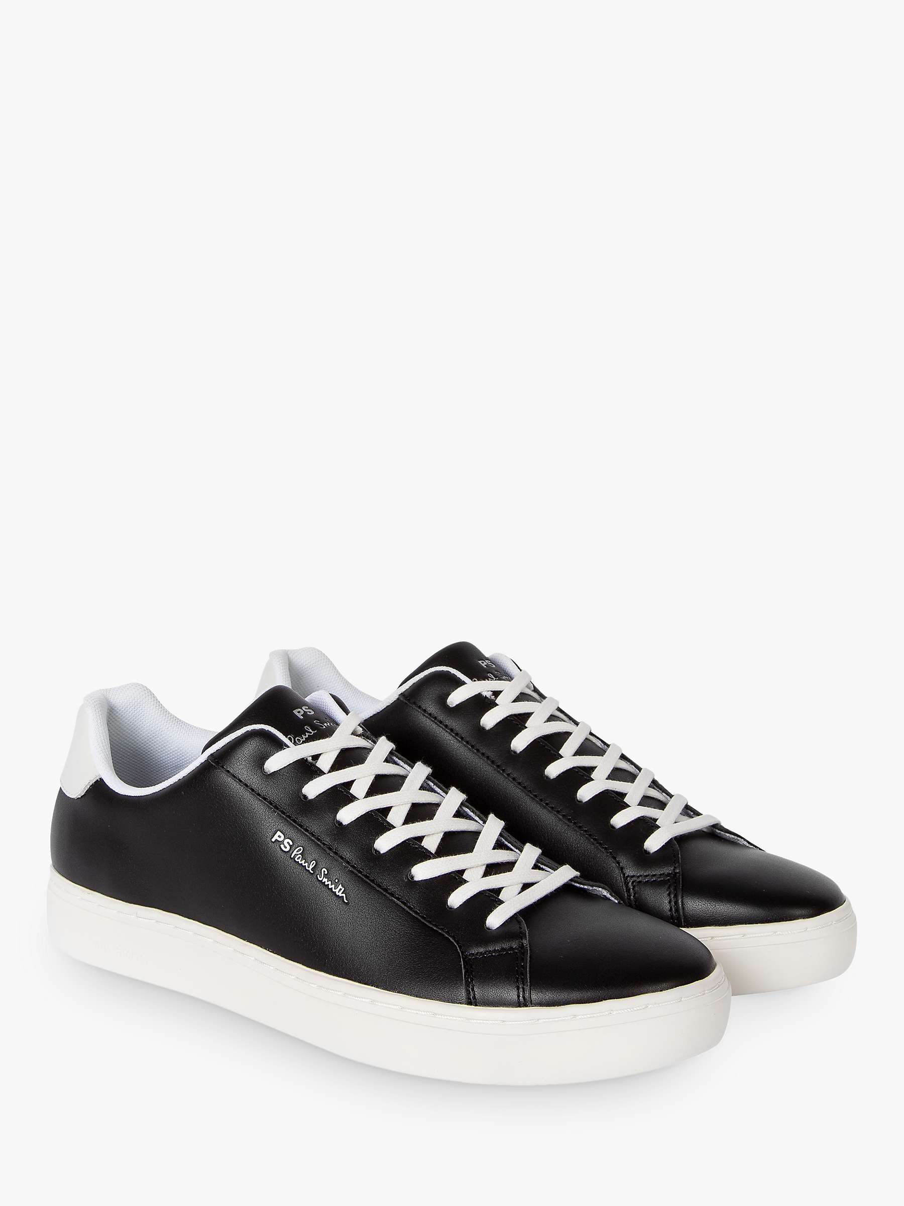 Buy Paul Smith Rex Tape Detail Low Top Leather Trainers, Black Online at johnlewis.com