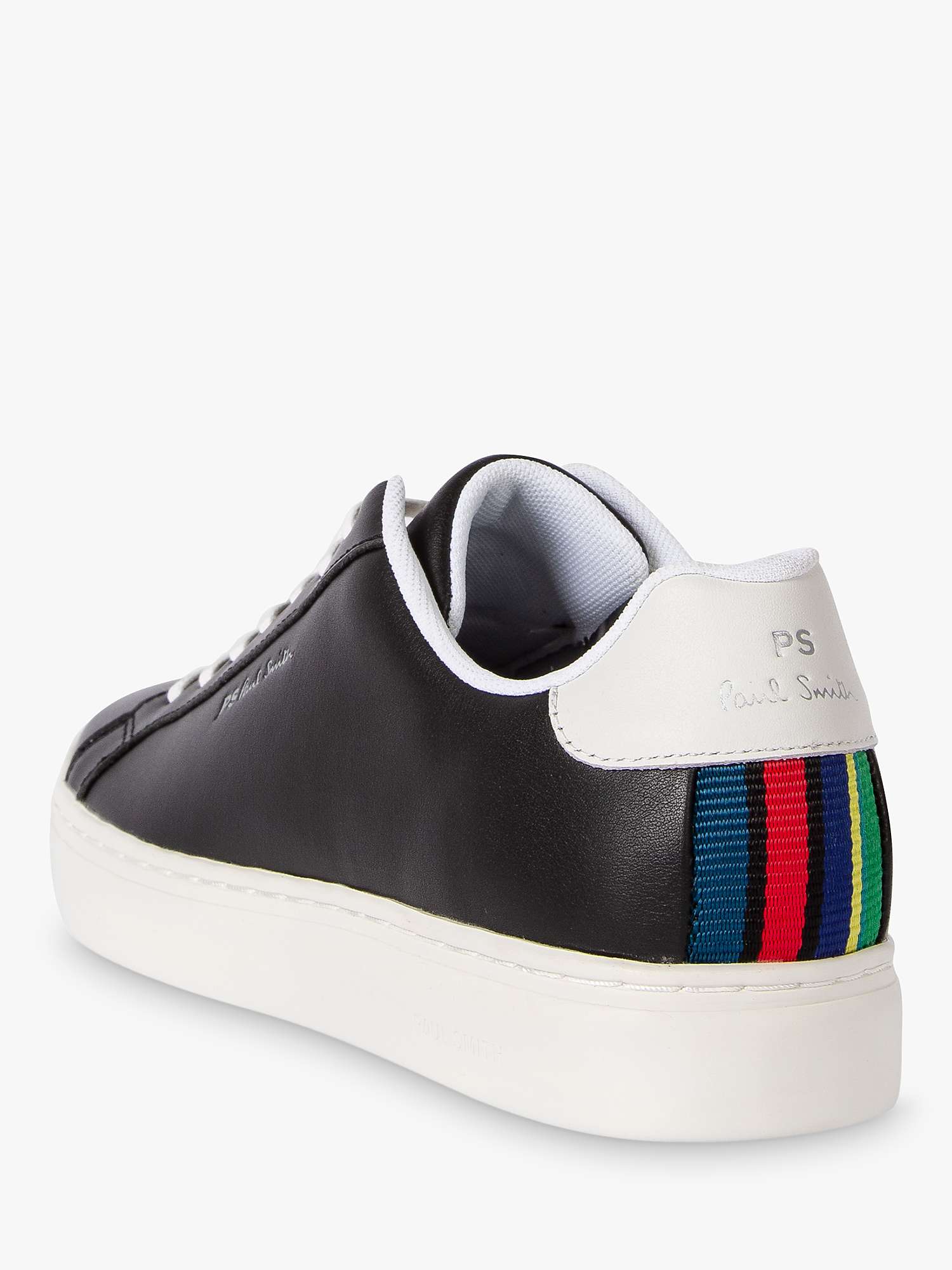 Buy Paul Smith Rex Tape Detail Low Top Leather Trainers, Black Online at johnlewis.com