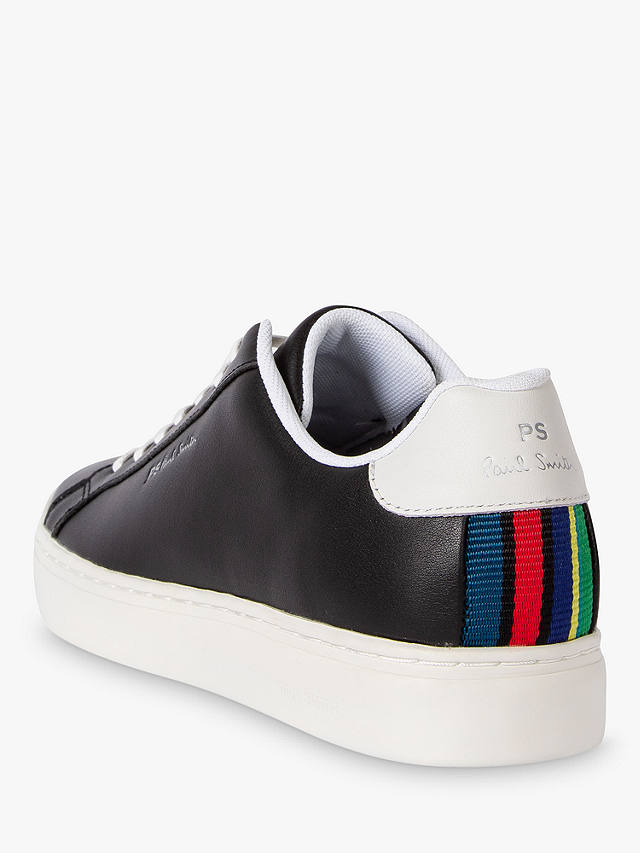 Paul Smith Rex Tape Detail Low Top Leather Trainers, Black