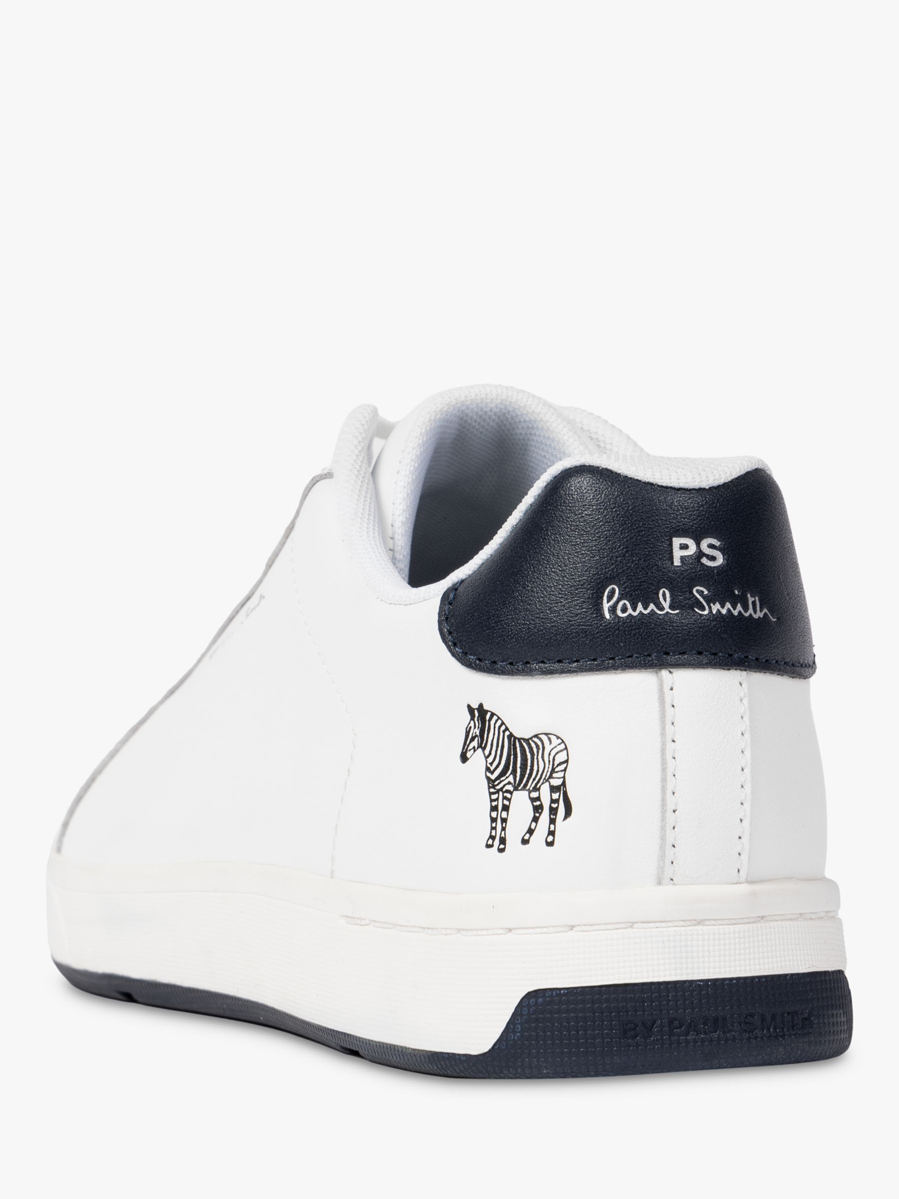 Buy Paul Smith Albany Leather Trainers, White Online at johnlewis.com