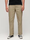 Superdry Straight Chinos, Taupe Brown