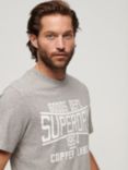Superdry Copper Label Workwear T-Shirt, Steel Grey Grindle