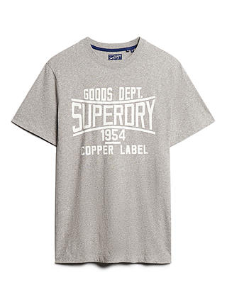 Superdry Copper Label Workwear T-Shirt, Steel Grey Grindle