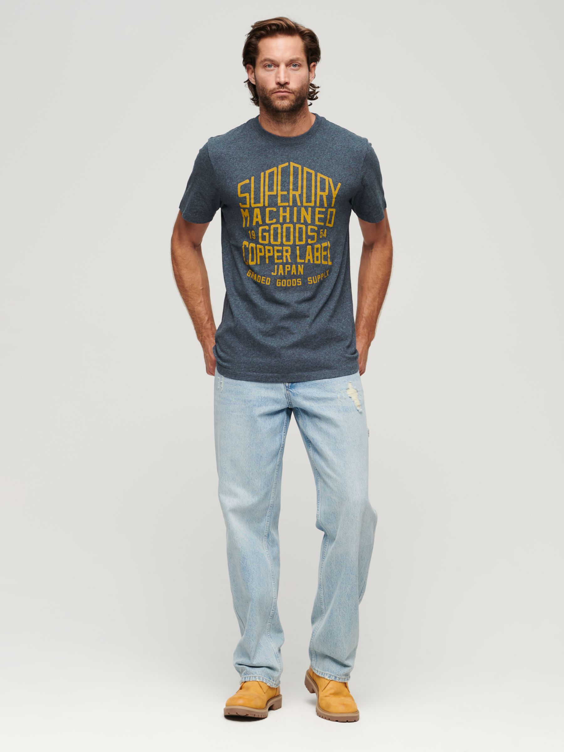 Superdry Copper Label Workwear T-Shirt, Airborne Navy, XXXL