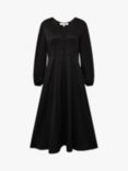 A-VIEW Enitta Long Sleeve Midi Dress, Black