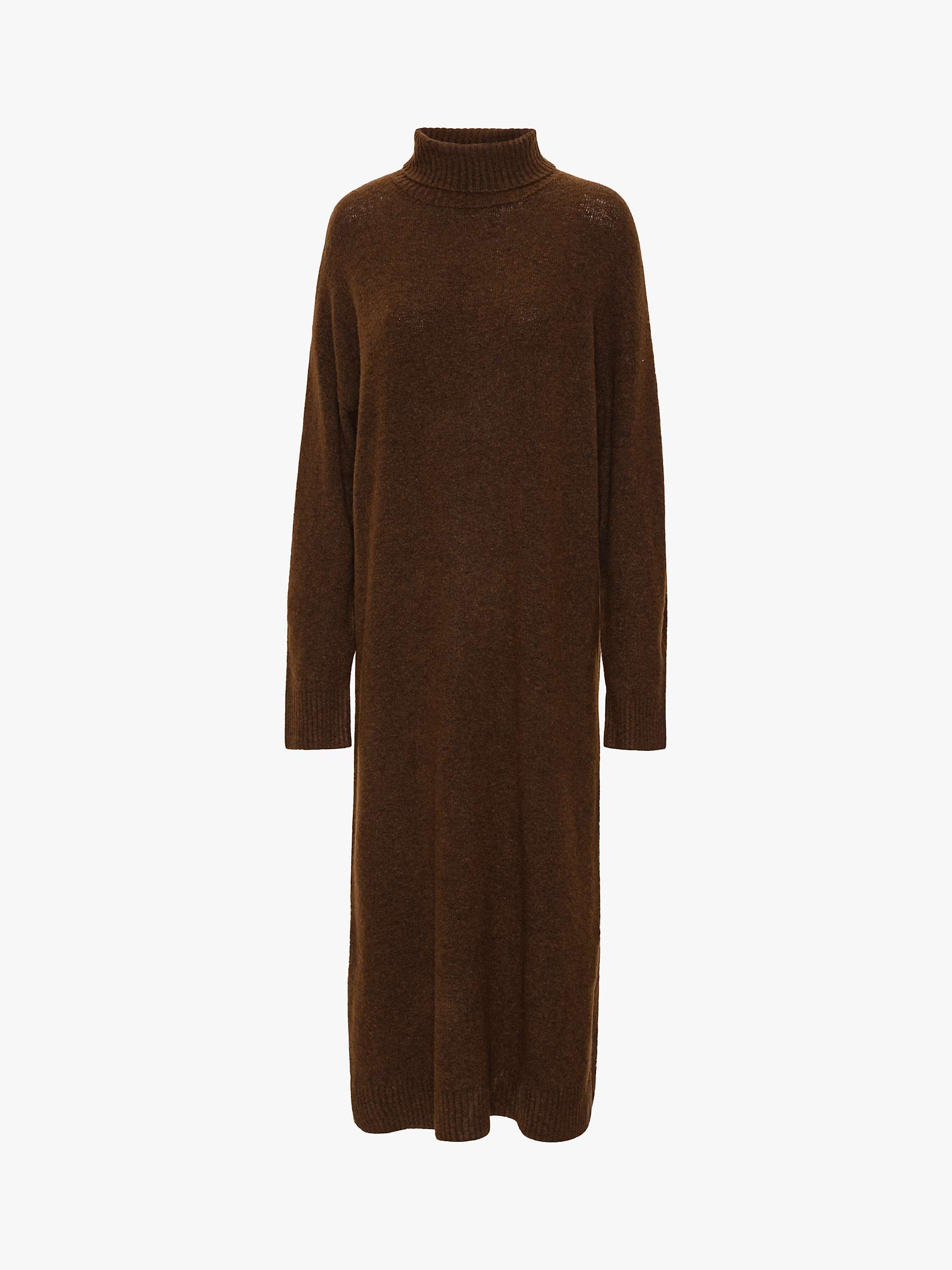 A-VIEW Penny Knit Wool Blend Jumper Dress, Brown at John Lewis & Partners