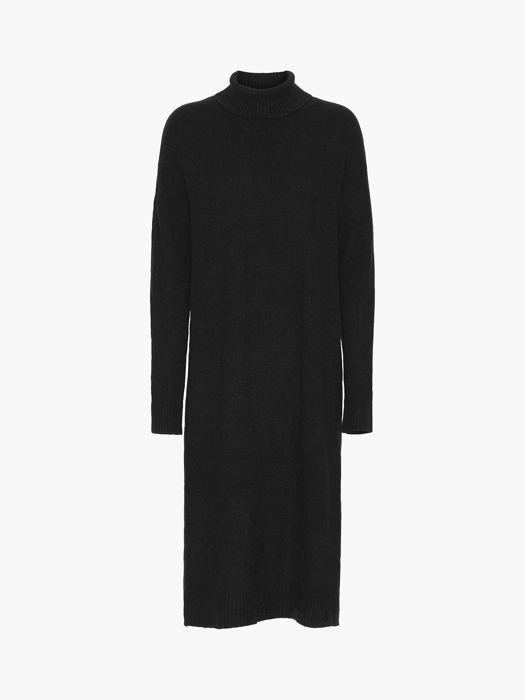 A-VIEW Penny Knit Wool Blend Jumper Dress, Black at John Lewis & Partners