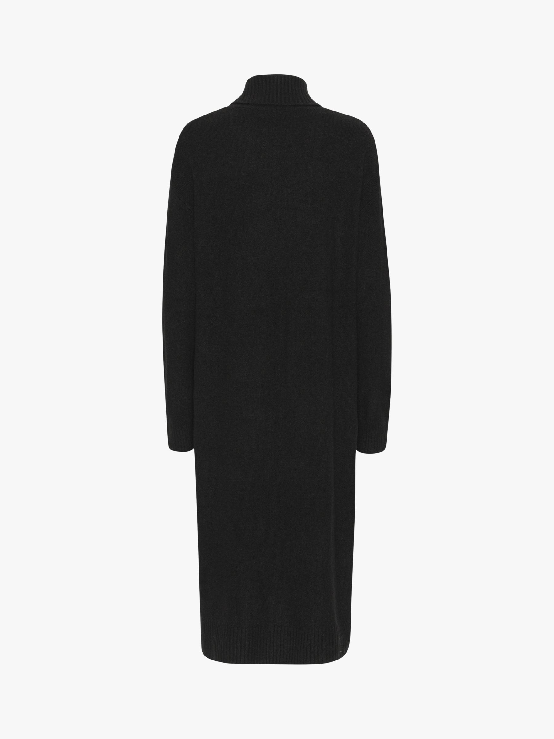 A-VIEW Penny Knit Wool Blend Jumper Dress, Black at John Lewis & Partners