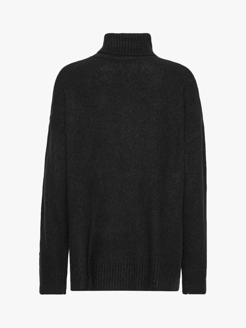 A-VIEW Penny Wool Blend Roll Neck Jumper, Black at John Lewis & Partners