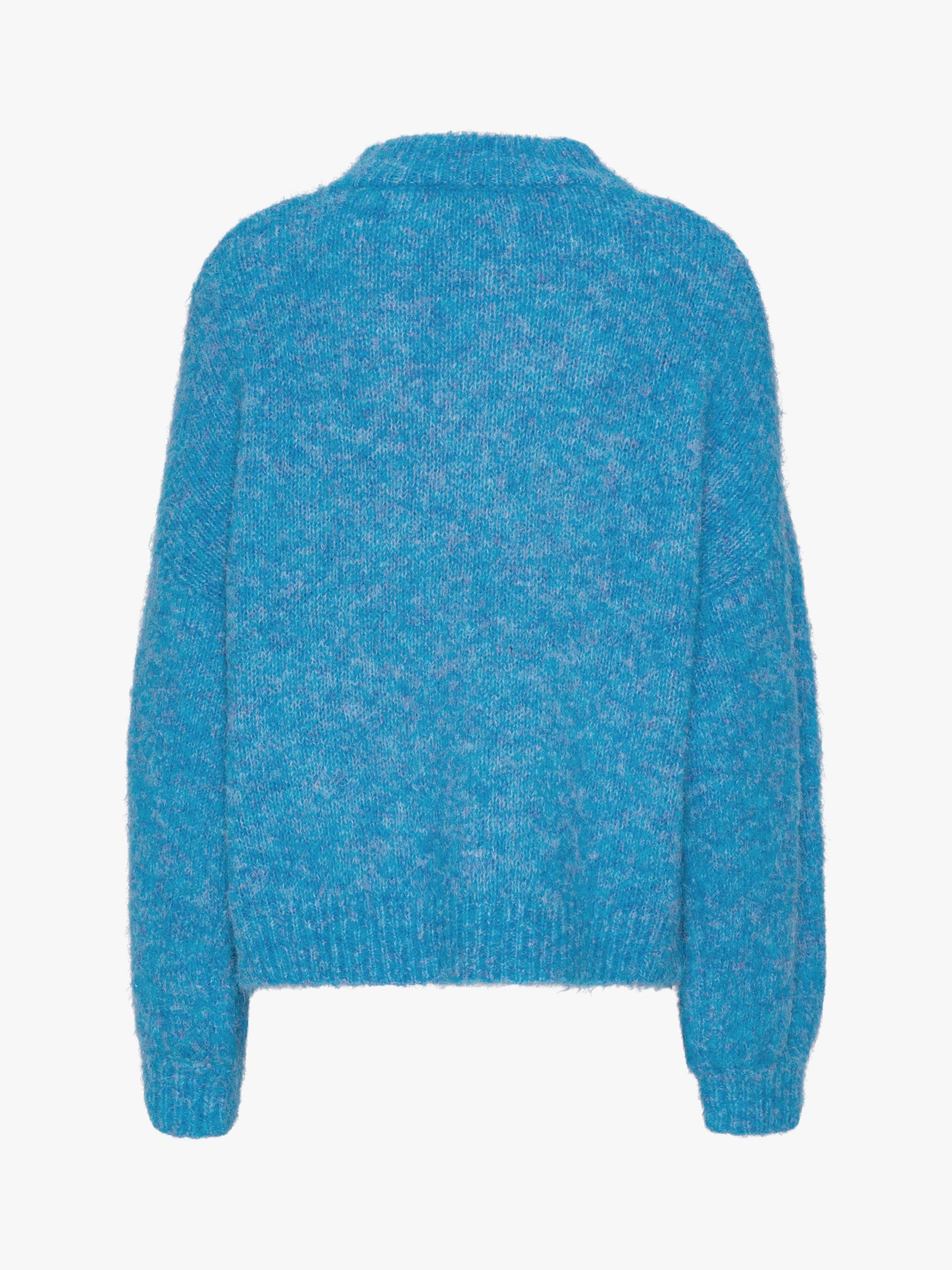 A-VIEW Patrisia Solid Knit Jumper, Medium Blue at John Lewis & Partners