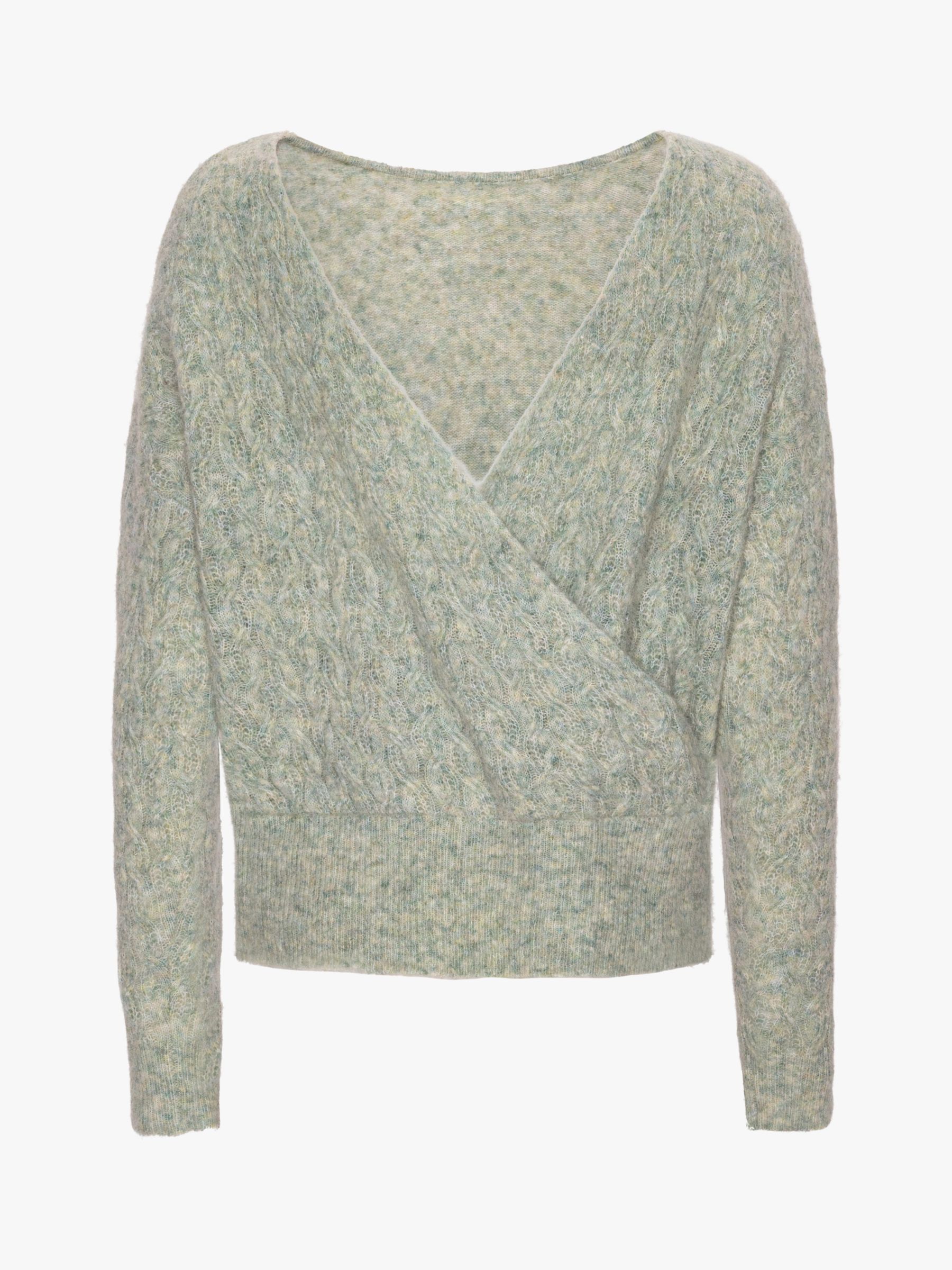 A-VIEW Filippa Knitted Reversible Jumper, Dusty Mint, S