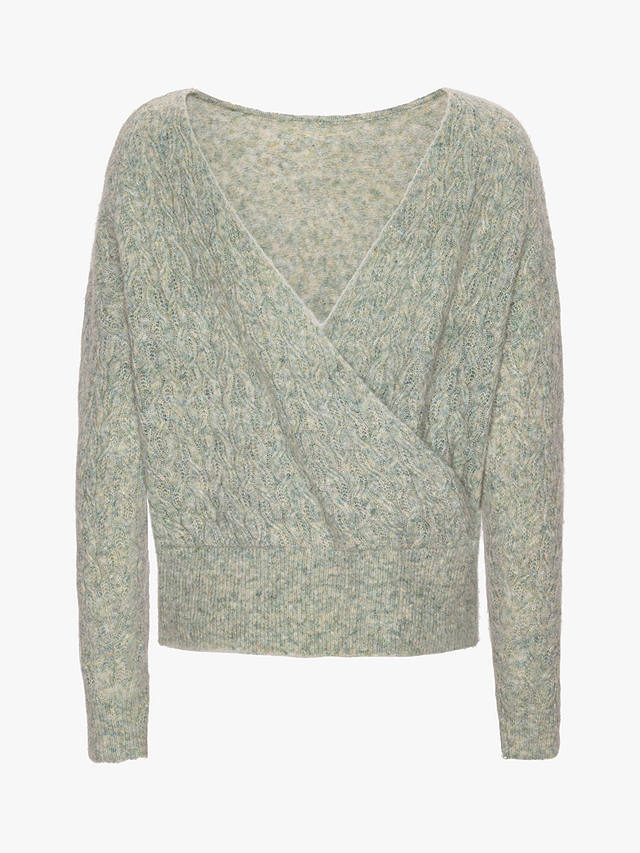 A-VIEW Filippa Knitted Reversible Jumper, Dusty Mint