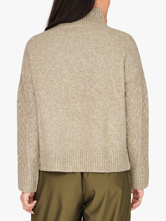 A-VIEW Uvenas Knitted High Neck Jumper, Dusty Green