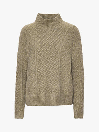 A-VIEW Uvenas Knitted High Neck Jumper, Dusty Green