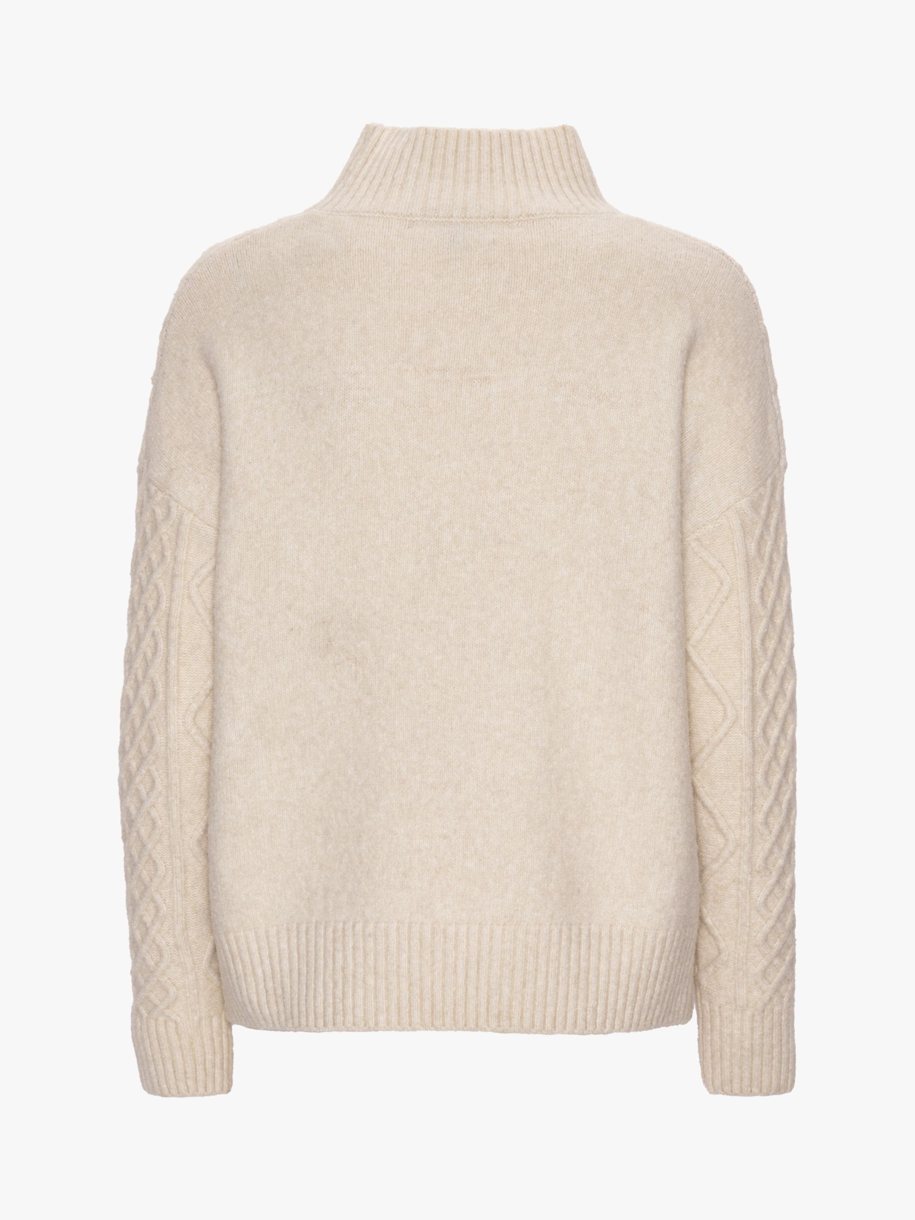 A-VIEW Uvenas Knitted High Neck Jumper, Off White at John Lewis & Partners