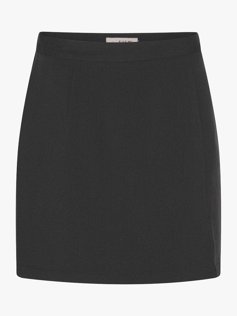 A-VIEW Annali Side Slit Skirt, Black at John Lewis & Partners