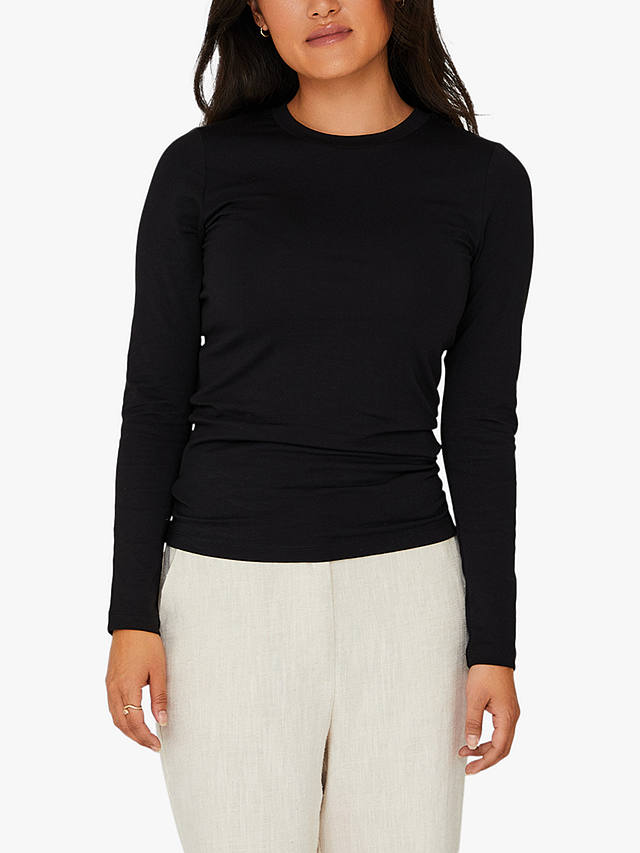 A-VIEW Stabil Cotton Blend Long Sleeve Top, Black