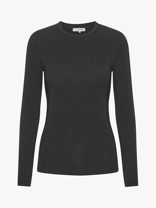 A-VIEW Stabil Cotton Blend Long Sleeve Top, Black