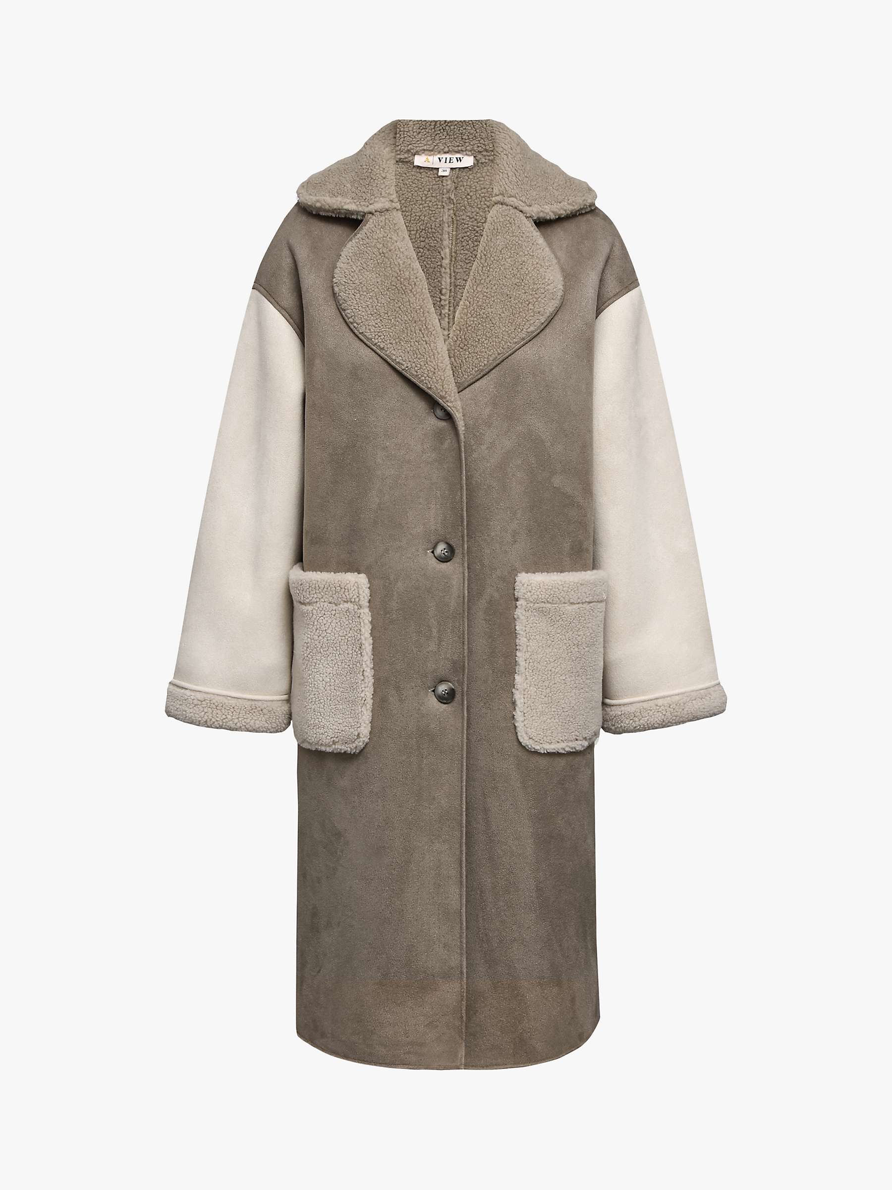 Buy A-VIEW Uria Teddy Oversized Coat Online at johnlewis.com