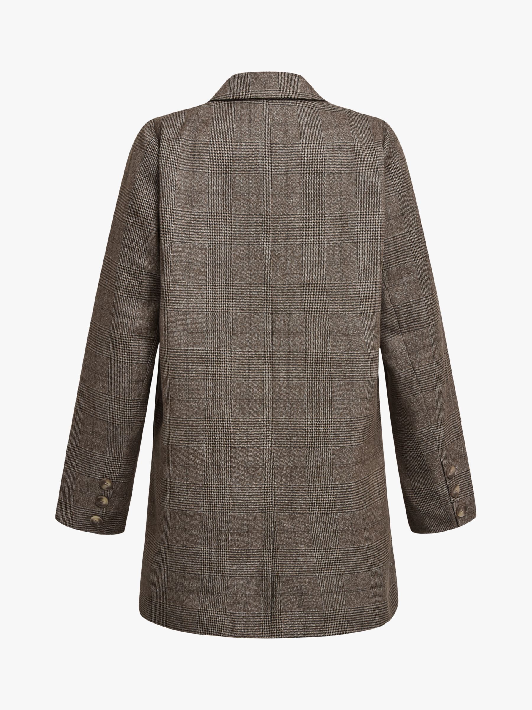 Buy A-VIEW Annali Oversized Check Blazer, Brown Online at johnlewis.com