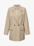 A-VIEW Selena Oversize Wool Blend Blazer, Sand