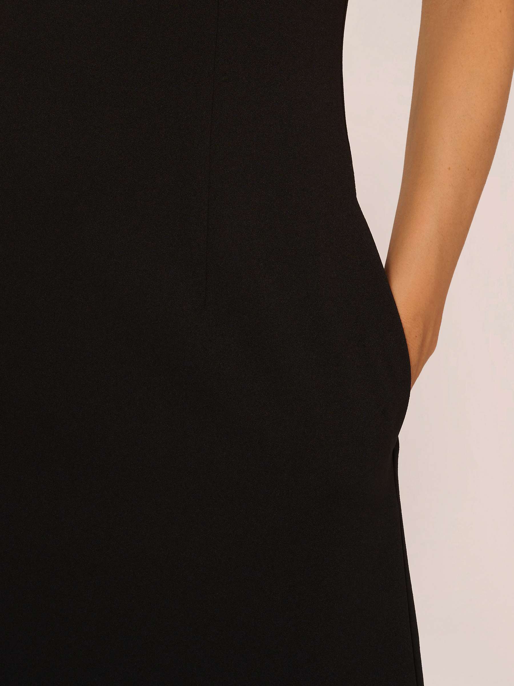 Buy Adrianna Papell  Aidan by Adrianna Papell Stretch Crepe Mini Dress, Black Online at johnlewis.com