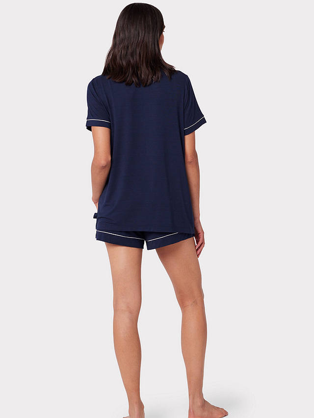 Chelsea Peers Modal Short Shirt Maternity Pyjama Set, Navy