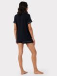 Chelsea Peers Modal Short Shirt Maternity Pyjama Set, Black