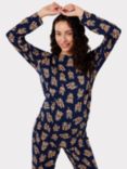 Chelsea Peers Cockapoo Jersey Maternity Pyjama Set, Navy