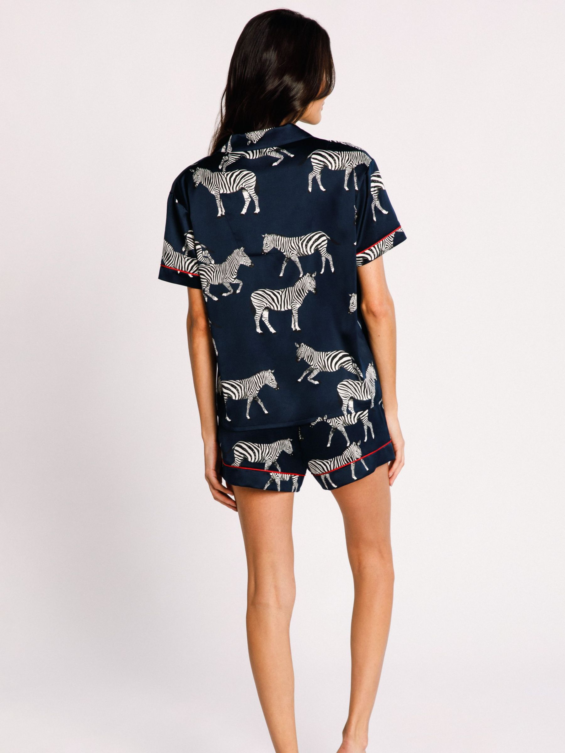 Buy Chelsea Peers Zebra Short Shirt Satin Pyjama Set Online at johnlewis.com