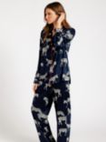 Chelsea Peers Zebra Long Shirt Satin Pyjama Set