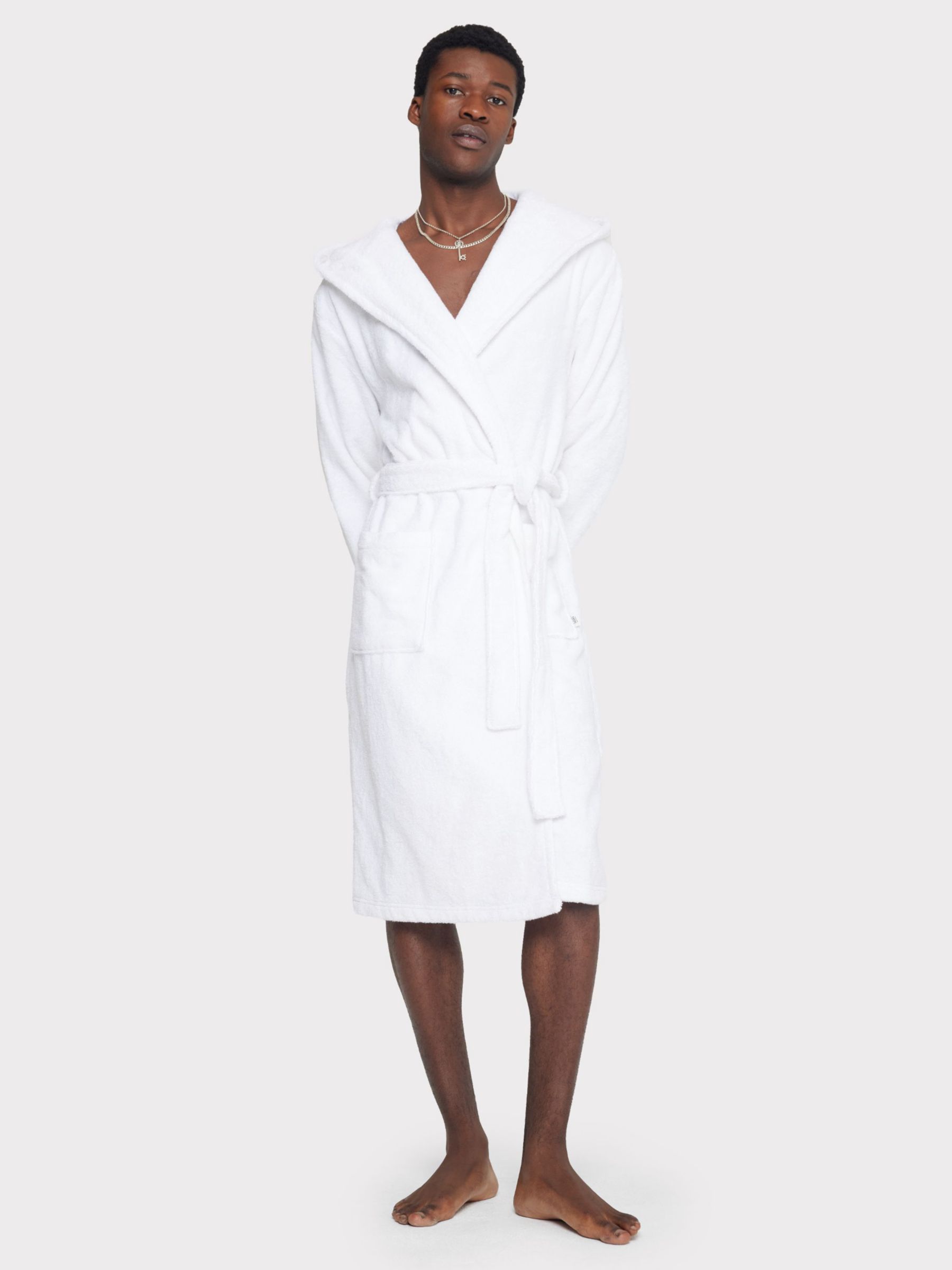 Chelsea Peers Premium Towelling Robe, White at John Lewis & Partners