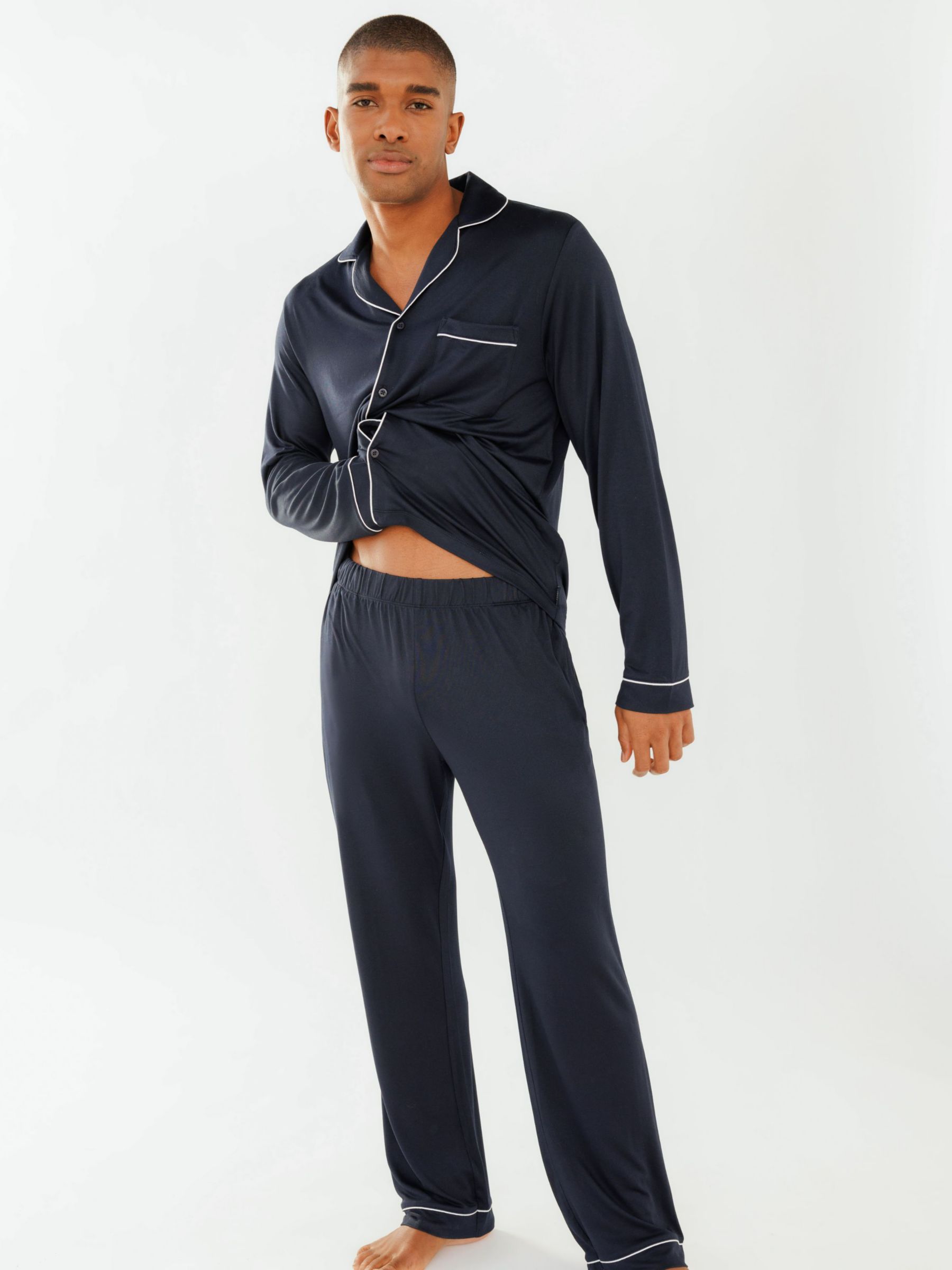 Buy Chelsea Peers Modal Long Shirt Pyjama Set Online at johnlewis.com