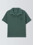 John Lewis Kids' Palm Tree Pocket Polo Shirt, Green